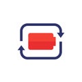 replace battery icon, vector design