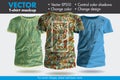 Replace Design, Change Colors Mock-up Mockup Tee Template Pattern