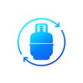 replace gas cylinder, LPG tank icon Royalty Free Stock Photo