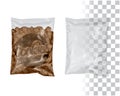 Replace Product for your Product, Change `Cookies` by your Logo/Design Mockup Transparent Plastic Package Foil Bag Pouch Snack Coo Royalty Free Stock Photo