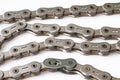 Replaceable chain for a sports bike with a connecting lock link Royalty Free Stock Photo