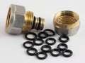 Replaceable O-rings for Metal-plastic 16 mm fitting pipe connector repair