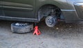 replacement of a brake disc in a car in domestic conditions. the auto