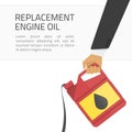 Replacement engine oil banner.