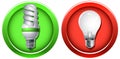 Replacement Of Outdated Incandescent Bulbs Royalty Free Stock Photo