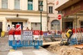 Replacement of paving stones and pavement repair in the old city