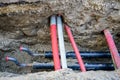 Replacement of underground district heating pipes on city street