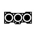 replacing the cylinder head gasket glyph icon vector illustration Royalty Free Stock Photo