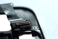 Replacing the flat connector on the phone, closeup Royalty Free Stock Photo