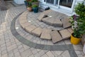 Replacing paving edging bricks on patio steps