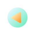 Replay button pixel perfect flat gradient color ui icon