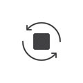 Replay button vector icon