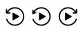 Replay icon. Playback icon. Repeat icon. Replay line icon vector Royalty Free Stock Photo