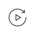 Replay icon vector. Repeat icon Royalty Free Stock Photo