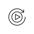 Replay icon vector. Repeat icon Royalty Free Stock Photo