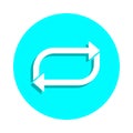 Replay mark badge icon. Simple glyph, flat vector of web icons for ui and ux, website or mobile application