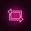 replay mark icon. Elements of web in neon style icons. Simple icon for websites, web design, mobile app, info graphics
