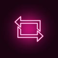 replay mark icon. Elements of web in neon style icons. Simple icon for websites, web design, mobile app, info graphics