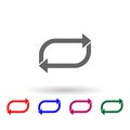 Replay mark multi color icon. Simple glyph, flat vector of web icons for ui and ux, website or mobile application