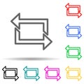 replay mark multi color style icon. Simple thin line, outline vector of web icons for ui and ux, website or mobile application