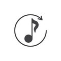 Replay music vector icon