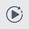 Replay Video and Audio Loop Icon Royalty Free Stock Photo