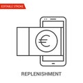 Replenishment Icon. Thin Line Vector Illustration Royalty Free Stock Photo