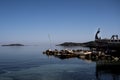 Replica of ancient greek wooden vessel at Iskele, Urla, Izmir. Royalty Free Stock Photo