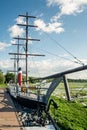 Replica of a boat in the Parc des Trois-BÃ©rets in Saint-Jean-Port-Joli Royalty Free Stock Photo