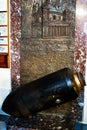 The replica of the bomb from the second world war which didnt detonated in Mosta Rotunda