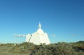 Replica of the Chapel of Fort San JosÃÂ© in Puerto Madryn. View from behind. Blue sky Royalty Free Stock Photo