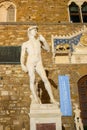 Replica of David's statue sculpted by italian artist Michelangelo.