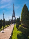 Replica of the Eiffel Tower in Paris, in the Europa park of Torrejon de Ardoz