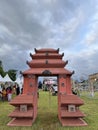 Replica gate design in a local festival for decoration.