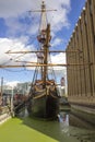 The Replica of Golden Hind - London Royalty Free Stock Photo