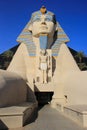 Replica of Great Sphinx of Giza, Luxor hotel and casino in Las V Royalty Free Stock Photo