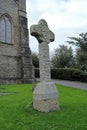 Replica of the Historic Downpatrick High Cross at Down Cathedral, Northern Ireland Royalty Free Stock Photo