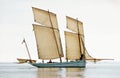 Replica historic French bisquine fishing boat.