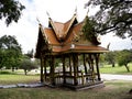 A replica of a Javanese House or Temple in Belem, Lisbon,Portugal Royalty Free Stock Photo