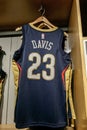 Replica jersey of Anthony Davis of New Orleans Pelicans Royalty Free Stock Photo