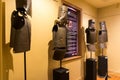 Replica Kelly Gang suits of armour in the Ned Kelly Vault, Beechworth Royalty Free Stock Photo