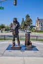 The Lone Sailor statue in Long Beach, California Royalty Free Stock Photo