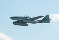 Replica German Me 262 Jet Fighter in Flight Royalty Free Stock Photo