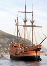 Replica of the medieval sail vessel, the carrack, Dubrovnik, Croatia