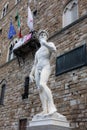 Replica of Michelangelo's David Statue in Piazza della Signoria in Florence, Italy Royalty Free Stock Photo