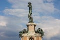 Replica of Michelangelo\'s David Statue in Michelangelo Square in Florence, Italy Royalty Free Stock Photo