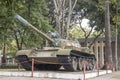 Replica of tank in front of Reunification Palace in Ho Chi Minh City or Saigon Vietnam