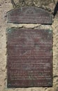 Replica plaque on Sambo`s Grave, Sunderland Point Royalty Free Stock Photo