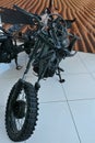 Replica of postapocalyptic motorbike from movie Mad Max: Fury Road