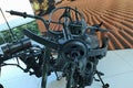 Replica of postapocalyptic motorbike from movie Mad Max: Fury Road